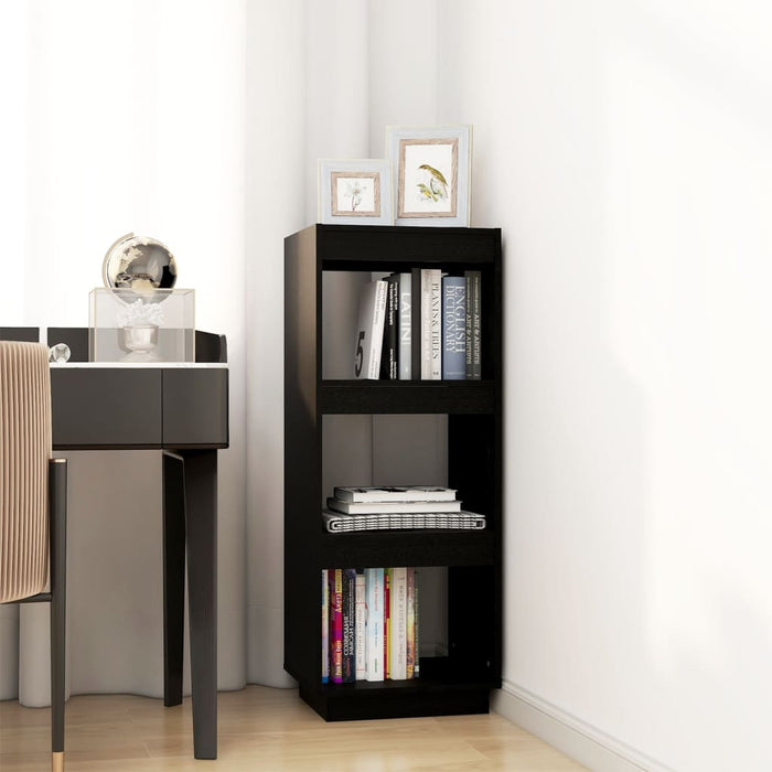 Bibliotecă/Separator cameră negru 40x35x103 cm lemn masiv pin - WALTI WALTI