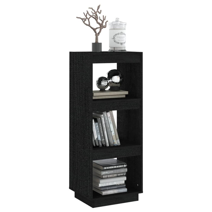 Bibliotecă/Separator cameră negru 40x35x103 cm lemn masiv pin - WALTI WALTI