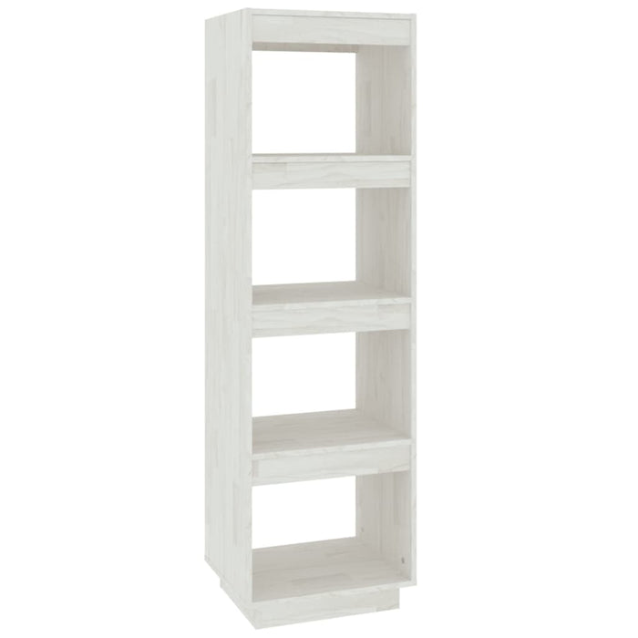 Bibliotecă/Separator cameră, alb, 40x35x135 cm, lemn masiv pin - WALTI WALTI