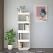 Bibliotecă/Separator cameră, alb, 40x35x135 cm, lemn masiv pin - WALTI WALTI