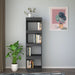 Bibliotecă/Separator cameră, gri, 40x35x135 cm, lemn masiv pin - WALTI WALTI