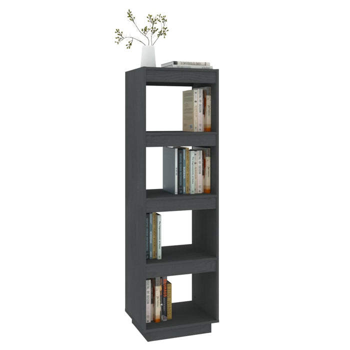 Bibliotecă/Separator cameră, gri, 40x35x135 cm, lemn masiv pin - WALTI WALTI