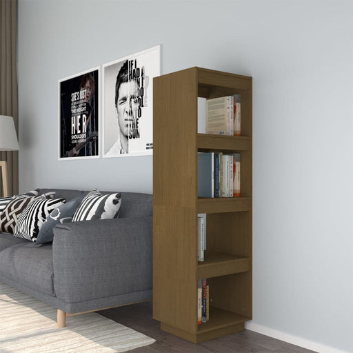 Bibliotecă/Separator cameră maro miere 40x35x135cm lemn pin - WALTI WALTI
