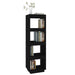 Bibliotecă/Separator cameră negru 40x35x135 cm lemn masiv pin - WALTI WALTI
