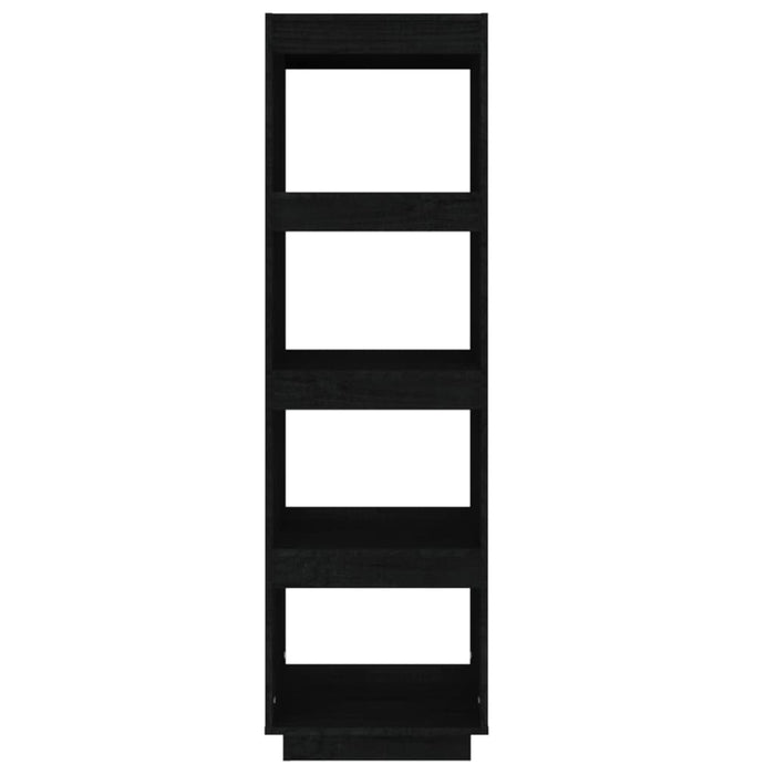 Bibliotecă/Separator cameră negru 40x35x135 cm lemn masiv pin - WALTI WALTI