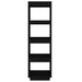 Bibliotecă/Separator cameră negru 40x35x135 cm lemn masiv pin - WALTI WALTI