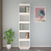 Bibliotecă/Separator cameră alb 40x35x167 cm lemn masiv de pin - WALTI WALTI