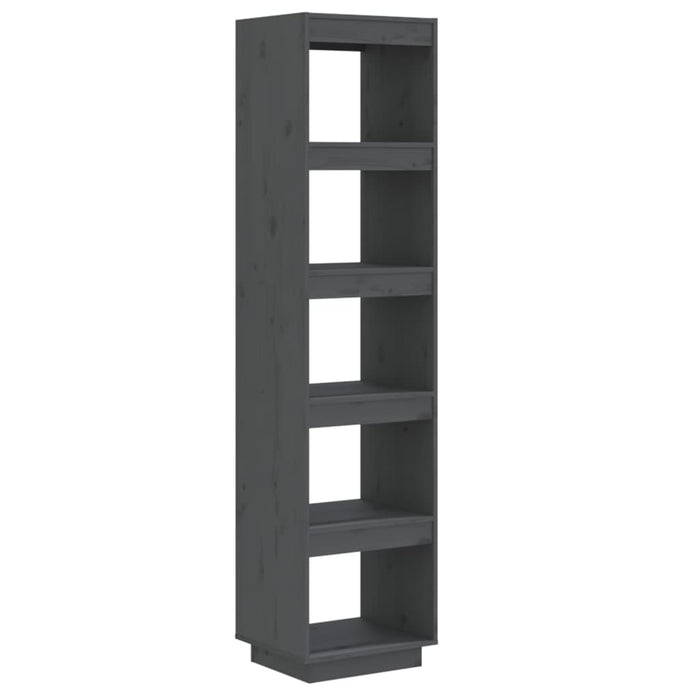 Bibliotecă/Separator cameră gri 40x35x167 cm lemn masiv de pin - WALTI WALTI