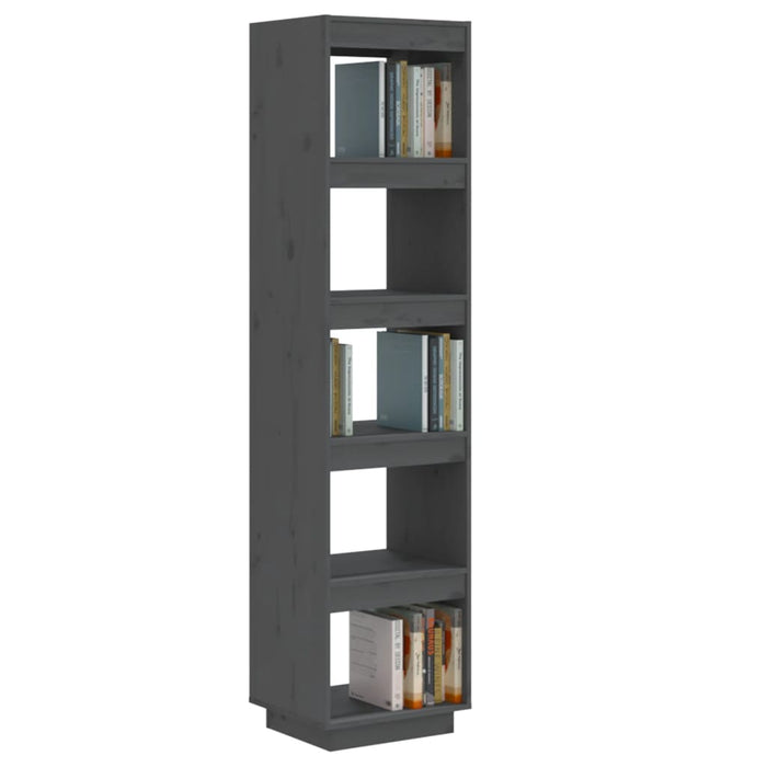 Bibliotecă/Separator cameră gri 40x35x167 cm lemn masiv de pin - WALTI WALTI