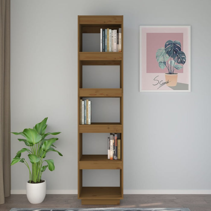 Bibliotecă/Separator cameră, maro miere, 40x35x167 cm lemn pin - WALTI WALTI