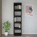 Bibliotecă/Separator cameră negru 40x35x167 cm lemn masiv pin - WALTI WALTI