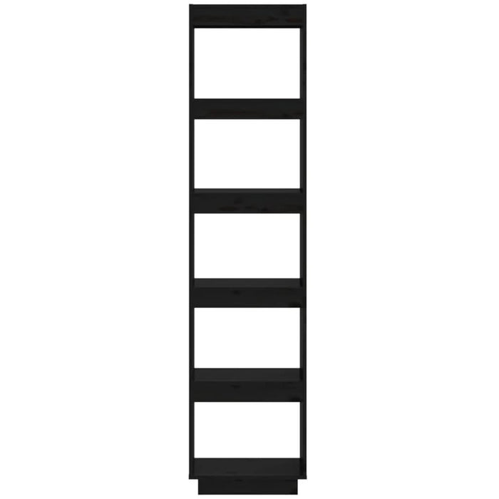 Bibliotecă/Separator cameră negru 40x35x167 cm lemn masiv pin - WALTI WALTI
