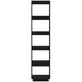 Bibliotecă/Separator cameră negru 40x35x167 cm lemn masiv pin - WALTI WALTI