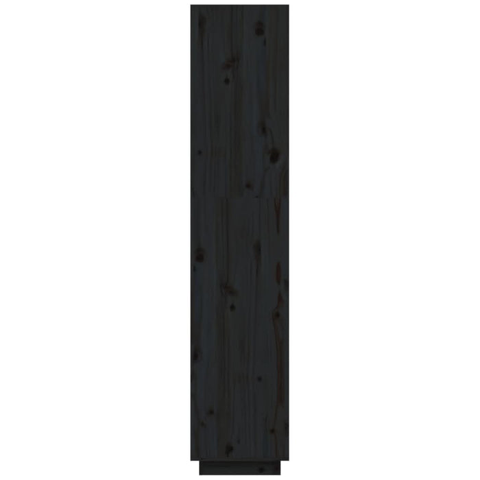 Bibliotecă/Separator cameră negru 40x35x167 cm lemn masiv pin - WALTI WALTI
