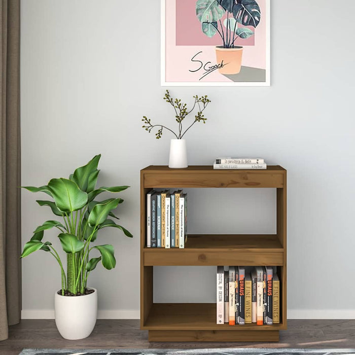 Bibliotecă, maro miere, 60x35x71 cm, lemn masiv de pin - WALTI WALTI