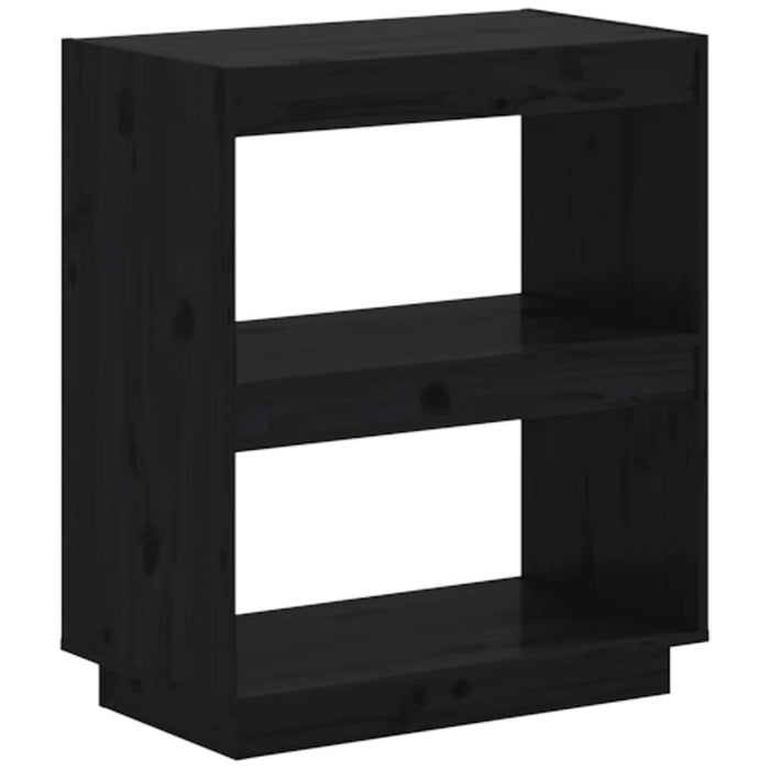 Bibliotecă, negru, 60x35x71 cm, lemn masiv de pin - WALTI WALTI