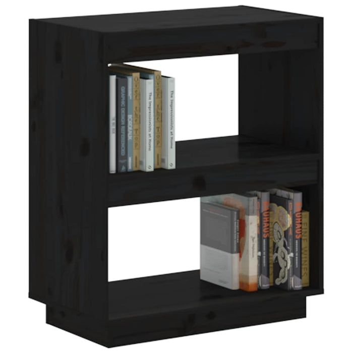 Bibliotecă, negru, 60x35x71 cm, lemn masiv de pin - WALTI WALTI
