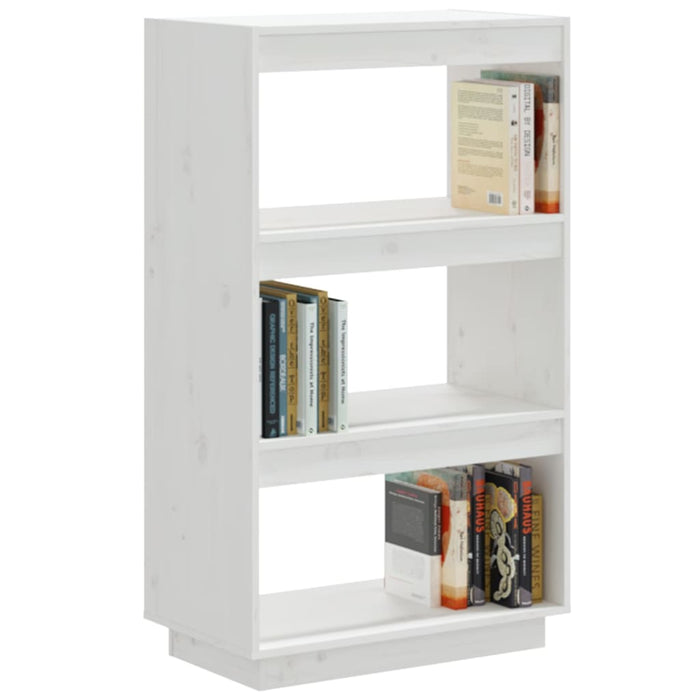 Bibliotecă/Separator cameră alb 60x35x103 cm lemn masiv de pin - WALTI WALTI