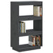 Bibliotecă/Separator cameră, gri, 60x35x103 cm, lemn masiv pin - WALTI WALTI