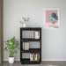 Bibliotecă/Separator cameră negru 60x35x103 cm lemn masiv pin - WALTI WALTI