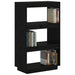 Bibliotecă/Separator cameră negru 60x35x103 cm lemn masiv pin - WALTI WALTI