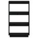 Bibliotecă/Separator cameră negru 60x35x103 cm lemn masiv pin - WALTI WALTI