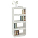 Bibliotecă/Separator cameră, alb, 60x35x135 cm, lemn masiv pin - WALTI WALTI