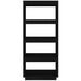 Bibliotecă/Separator cameră negru 60x35x135 cm lemn masiv pin - WALTI WALTI