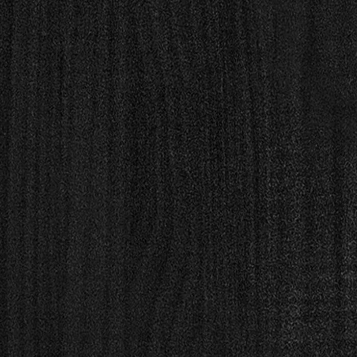 Bibliotecă/Separator cameră negru 60x35x135 cm lemn masiv pin - WALTI WALTI
