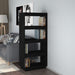 Bibliotecă/Separator cameră negru 60x35x135 cm lemn masiv pin - WALTI WALTI