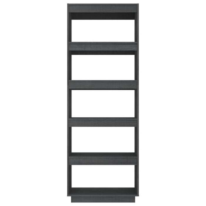 Bibliotecă/Separator cameră, gri, 60x35x167 cm, lemn masiv pin - WALTI WALTI
