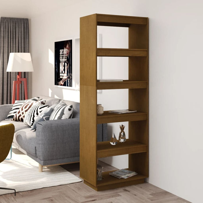 Bibliotecă/Separator cameră, maro miere, 60x35x167 cm, lemn pin - WALTI WALTI