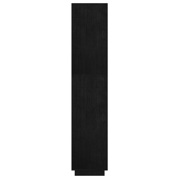 Bibliotecă/Separator cameră negru 60x35x167 cm lemn masiv pin WALTI