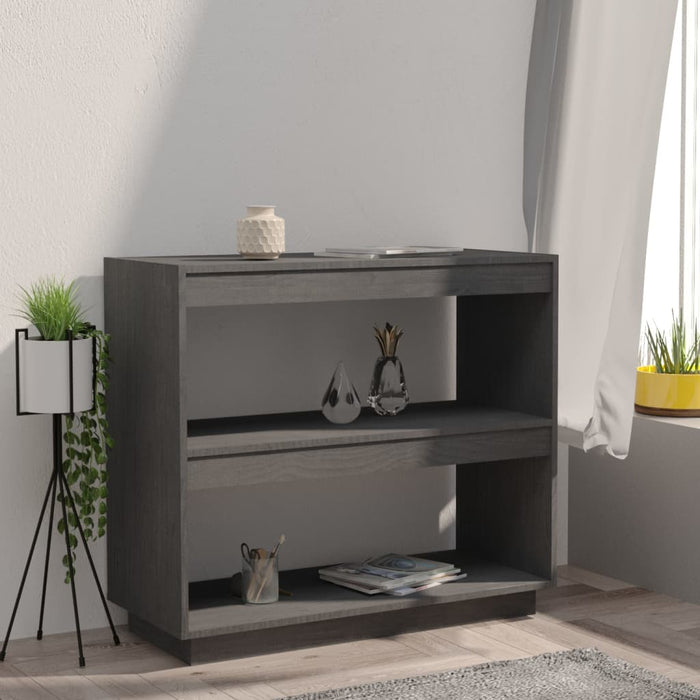 Bibliotecă, gri, 80x35x71 cm, lemn masiv de pin - WALTI WALTI