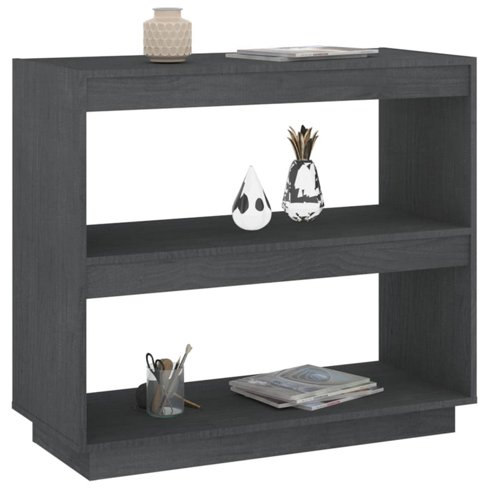 Bibliotecă, gri, 80x35x71 cm, lemn masiv de pin - WALTI WALTI