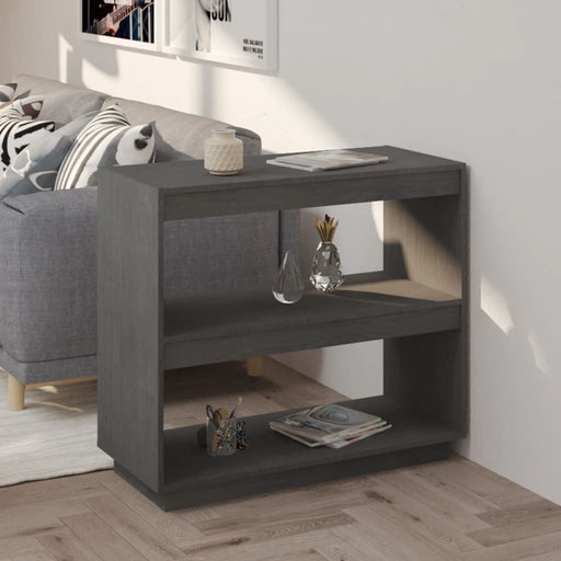 Bibliotecă, gri, 80x35x71 cm, lemn masiv de pin - WALTI WALTI
