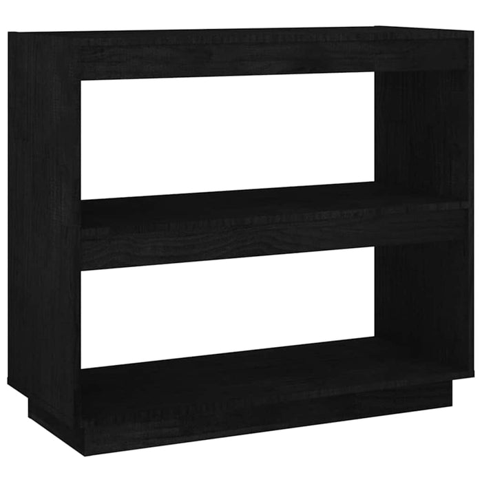 Bibliotecă, negru, 80x35x71 cm, lemn masiv de pin WALTI
