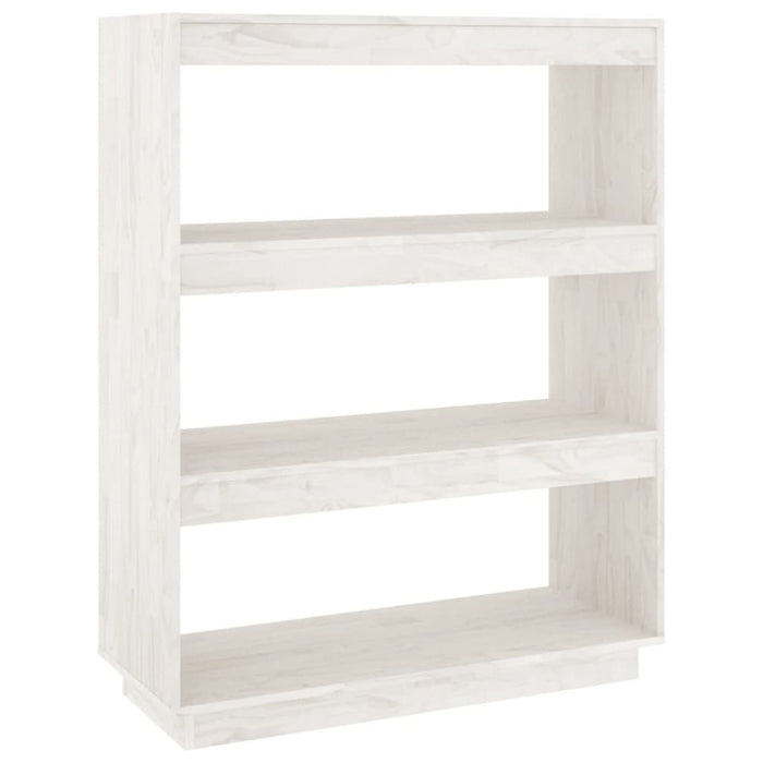 Bibliotecă/Separator cameră, alb, 80x35x103 cm, lemn masiv pin - WALTI WALTI