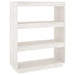 Bibliotecă/Separator cameră, alb, 80x35x103 cm, lemn masiv pin - WALTI WALTI