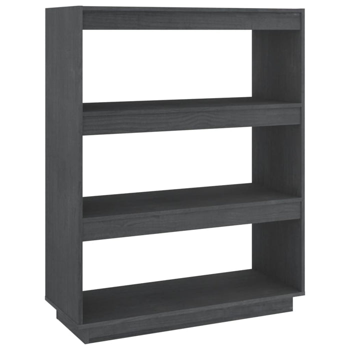 Bibliotecă/Separator cameră, gri, 80x35x103 cm, lemn masiv pin - WALTI WALTI