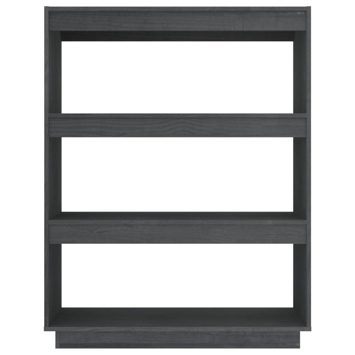 Bibliotecă/Separator cameră, gri, 80x35x103 cm, lemn masiv pin - WALTI WALTI