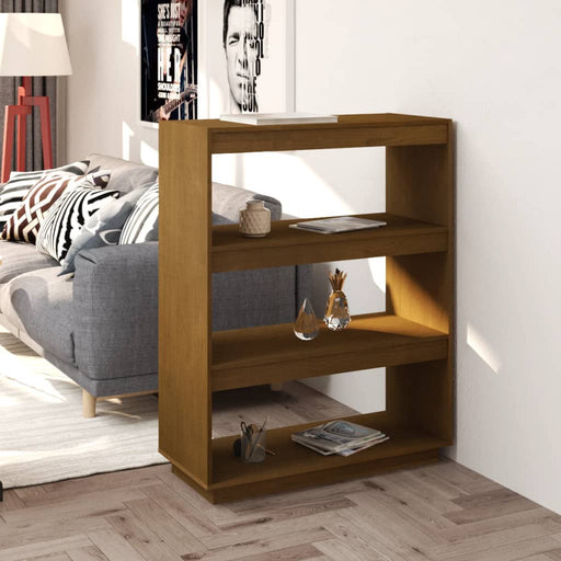 Bibliotecă/Separator cameră maro miere 80x35x103 cm lemn pin - WALTI WALTI