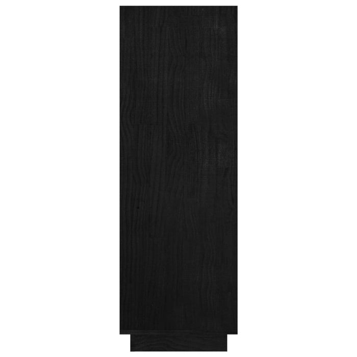 Bibliotecă/Separator cameră, negru, 80x35x103cm, lemn masiv pin - WALTI WALTI