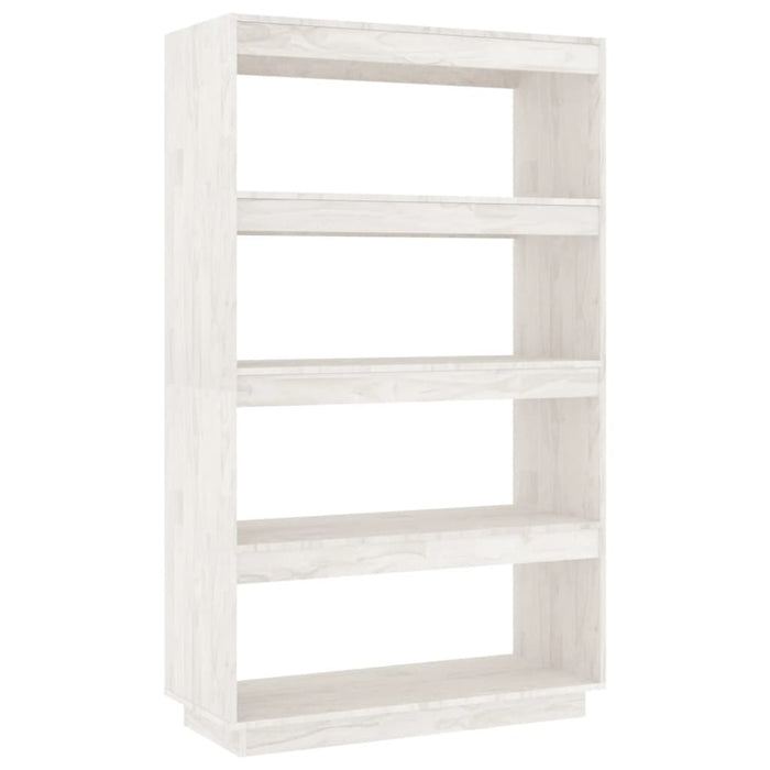 Bibliotecă/Separator cameră alb 80x35x135 cm, lemn masiv de pin - WALTI WALTI