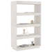 Bibliotecă/Separator cameră alb 80x35x135 cm, lemn masiv de pin - WALTI WALTI