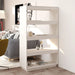 Bibliotecă/Separator cameră alb 80x35x135 cm, lemn masiv de pin - WALTI WALTI