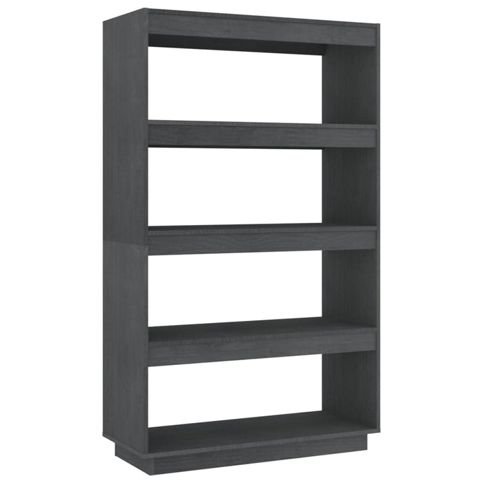 Bibliotecă/Separator cameră, gri, 80x35x135 cm, lemn masiv pin - WALTI WALTI