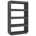 Bibliotecă/Separator cameră, gri, 80x35x135 cm, lemn masiv pin - WALTI WALTI