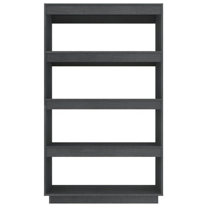 Bibliotecă/Separator cameră, gri, 80x35x135 cm, lemn masiv pin - WALTI WALTI