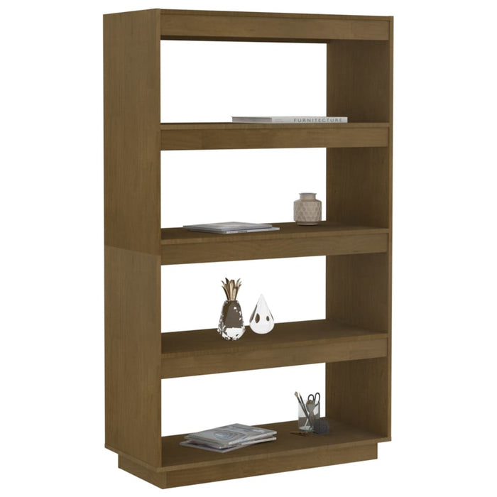 Bibliotecă/Separator cameră, maro miere, 80x35x135 cm lemn pin - WALTI WALTI